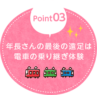 年長さんの最後の遠足は電車の乗り継ぎ体験